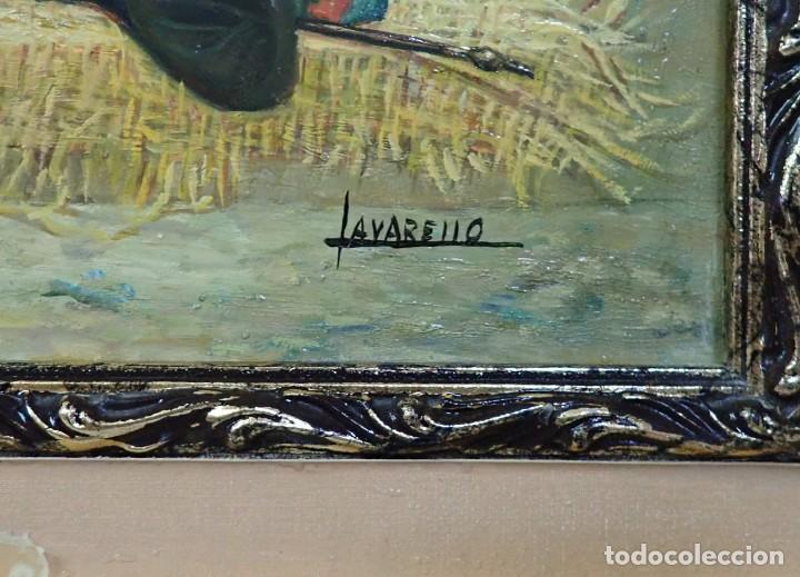 Arte: &Oacute;leo sobre tabla firma a catalogar - Foto 2