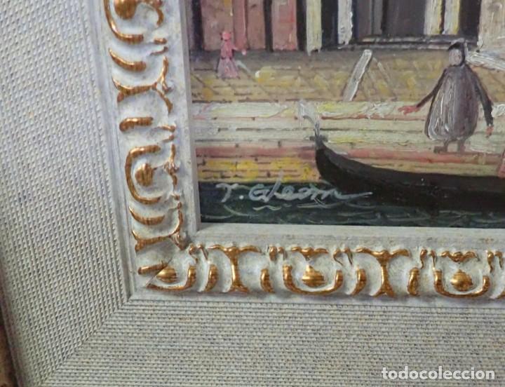Arte: &Oacute;leo sobre tabla firma a catalogar - Foto 2
