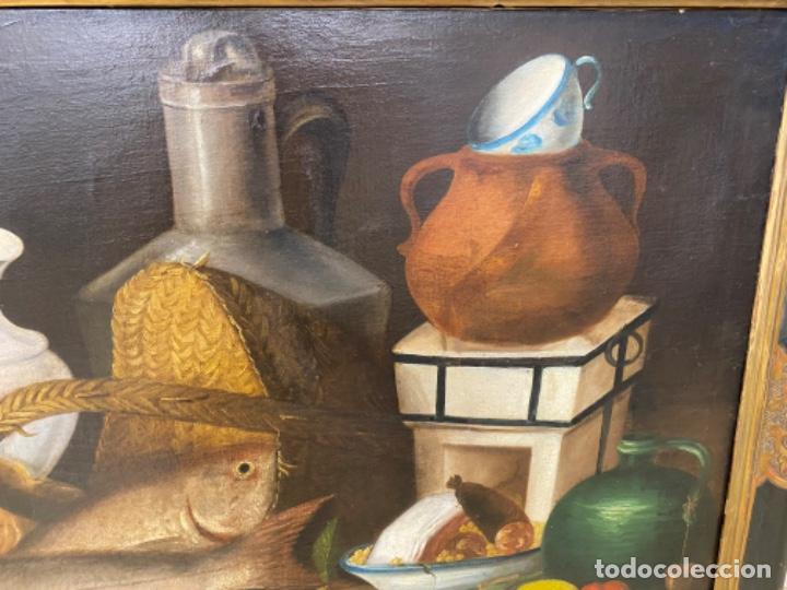 Arte: Bodegon Siglo XIX oleo sobre lienzo. - Foto 3