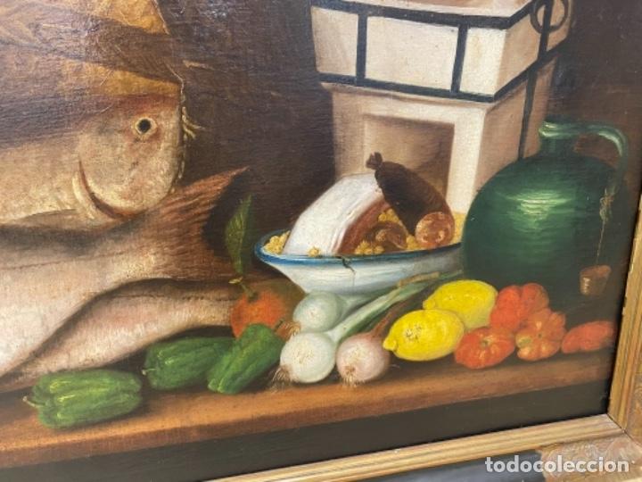Arte: Bodegon Siglo XIX oleo sobre lienzo. - Foto 4