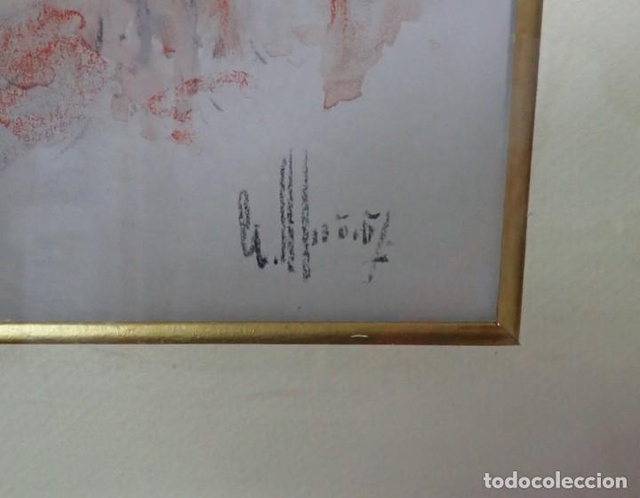 Arte: &Oacute;leo sobre tabla firma a catalogar - Foto 2