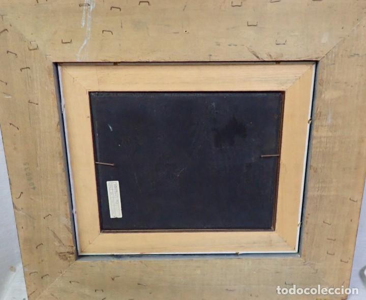 Arte: &Oacute;leo sobre tabla firma a catalogar - Foto 3