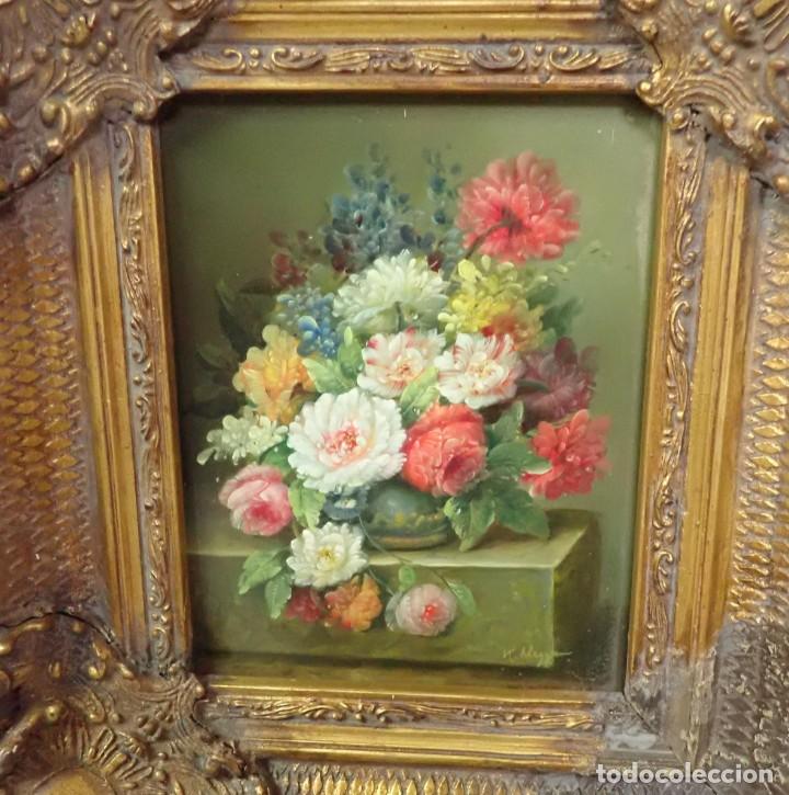 Arte: &Oacute;leo sobre tabla firma a catalogar - Foto 2