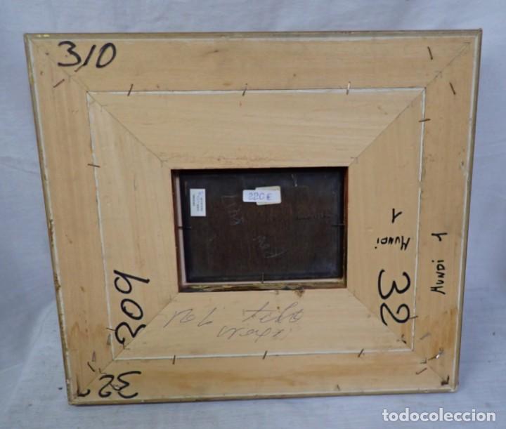 Arte: &Oacute;leo sobre tabla firma a catalogar - Foto 3