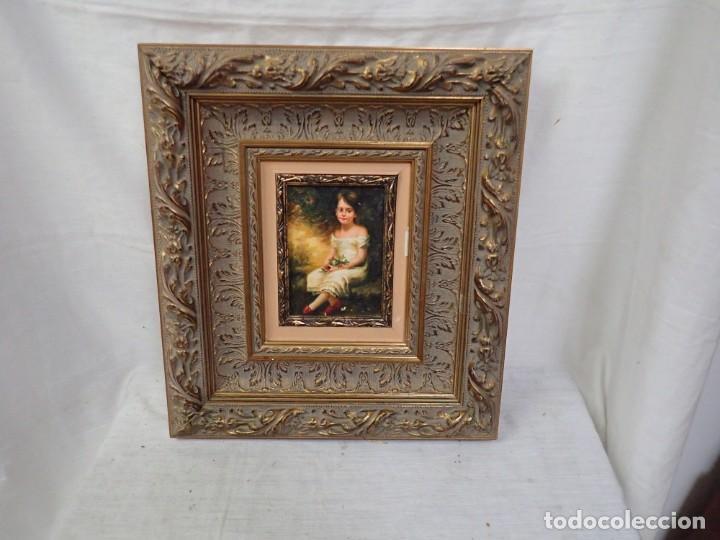 Arte: &Oacute;leo sobre tabla firma a catalogar - Foto 1