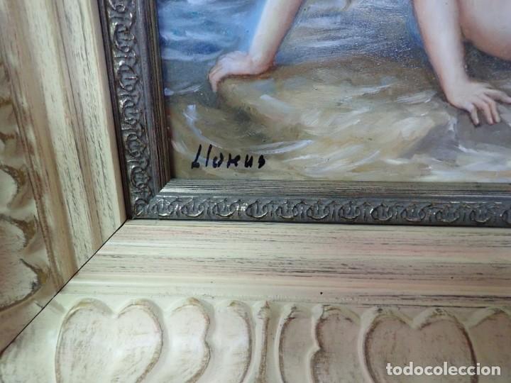 Arte: &Oacute;leo sobre tabla firma a catalogar - Foto 2