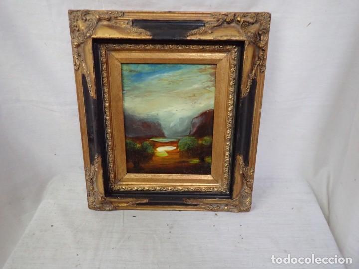 Arte: &Oacute;leo sobre tabla firma luque - Foto 1