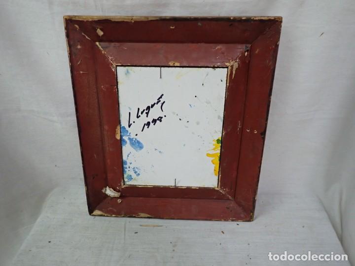 Arte: &Oacute;leo sobre tabla firma luque - Foto 2