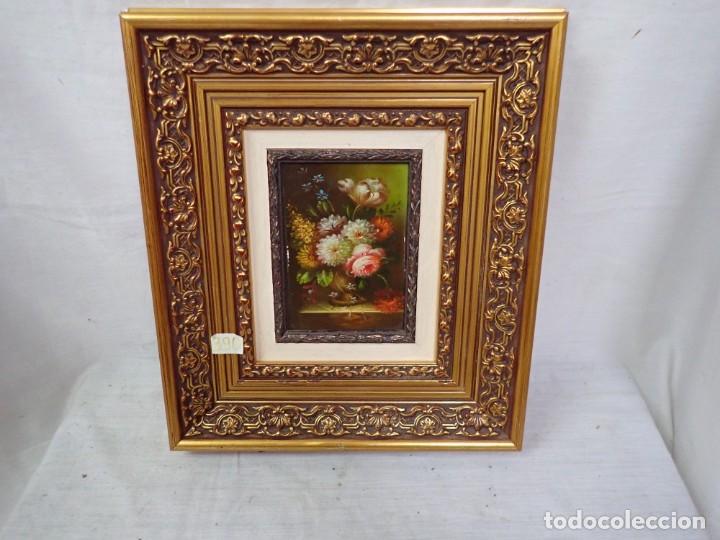 Arte: &Oacute;leo sobre tabla firma a catalogar - Foto 1