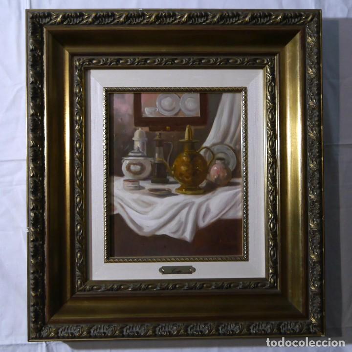 Arte: &Oacute;leo sobre lienzo, bodeg&oacute;n, E. Cort&eacute;s - Foto 1