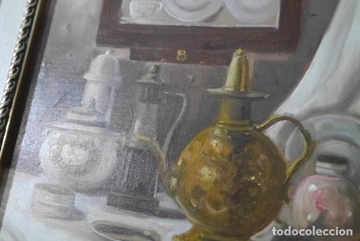 Arte: &Oacute;leo sobre lienzo, bodeg&oacute;n, E. Cort&eacute;s - Foto 7