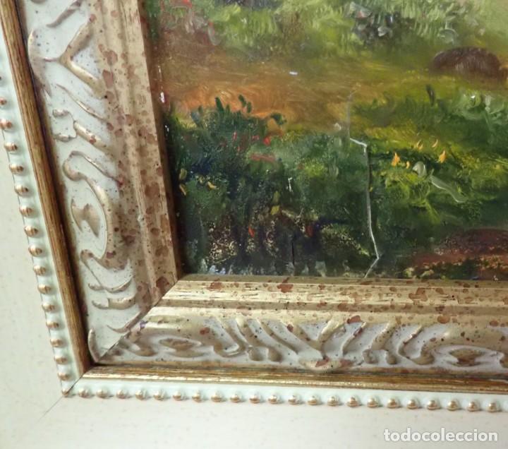 Arte: &Oacute;leo sobre tabla firma a catalogar - Foto 2