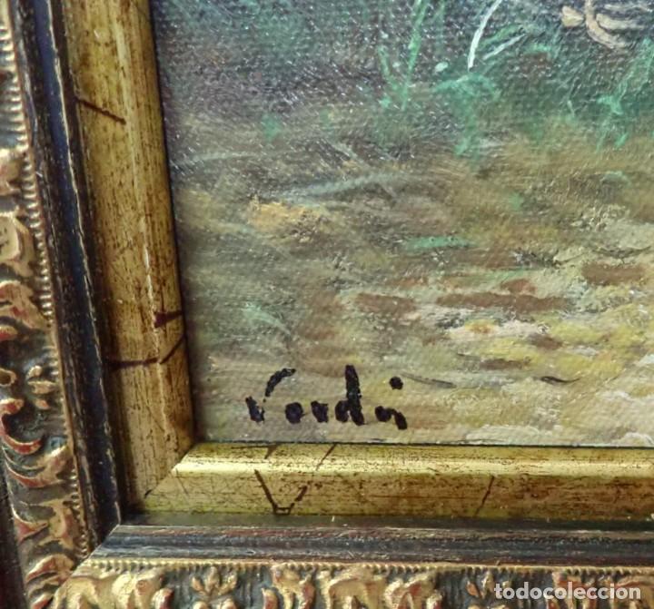 Arte: &Oacute;leo sobre tabla firma a catalogar - Foto 2