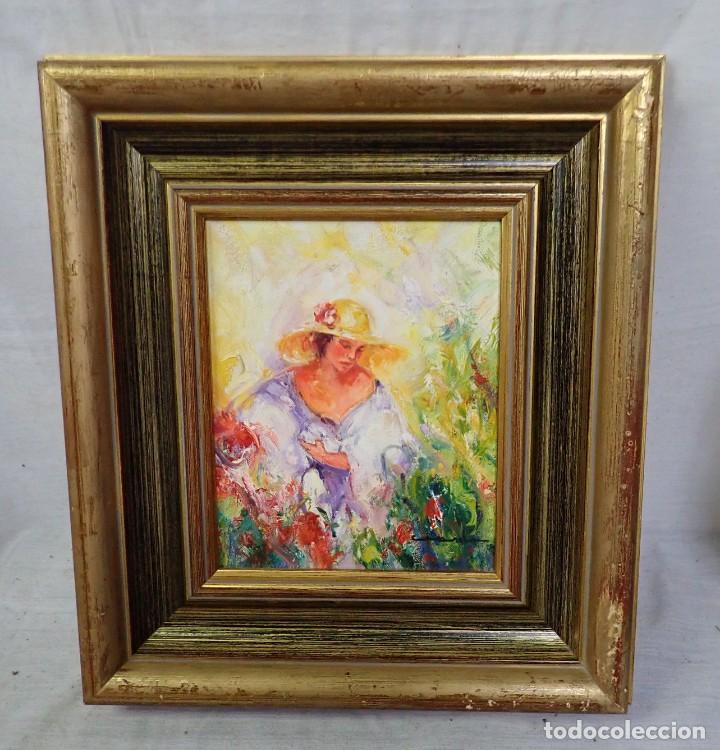 Arte: &Oacute;leo sobre lienzo firma a catalogar - Foto 1