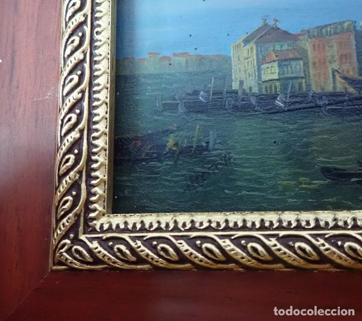 Arte: &Oacute;leo sobre tabla firma a catalogar - Foto 2