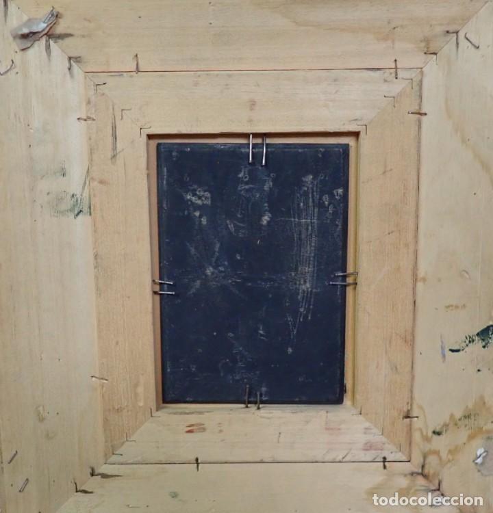Arte: &Oacute;leo sobre tabla firma a catalogar - Foto 2
