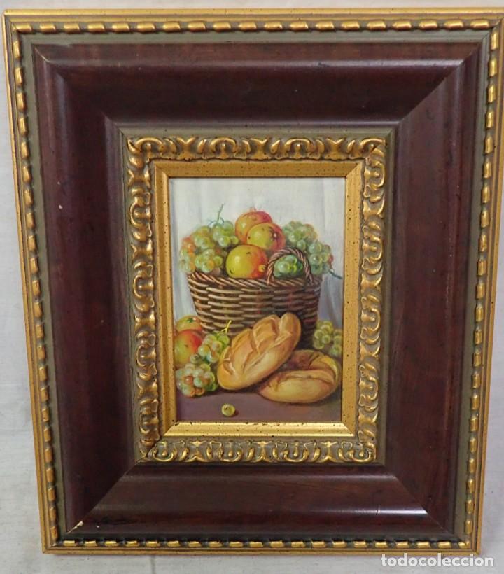 Arte: &Oacute;leo sobre tabla firma a catalogar - Foto 1