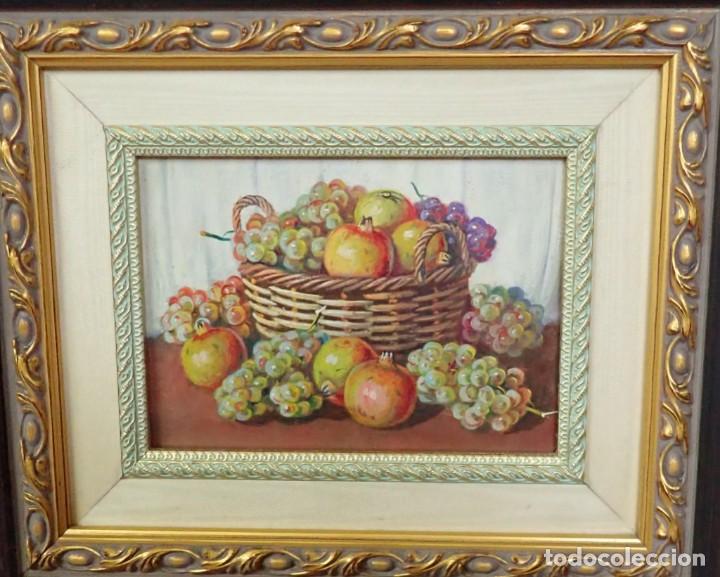 Arte: &Oacute;leo sobre tabla firma a catalogar - Foto 2