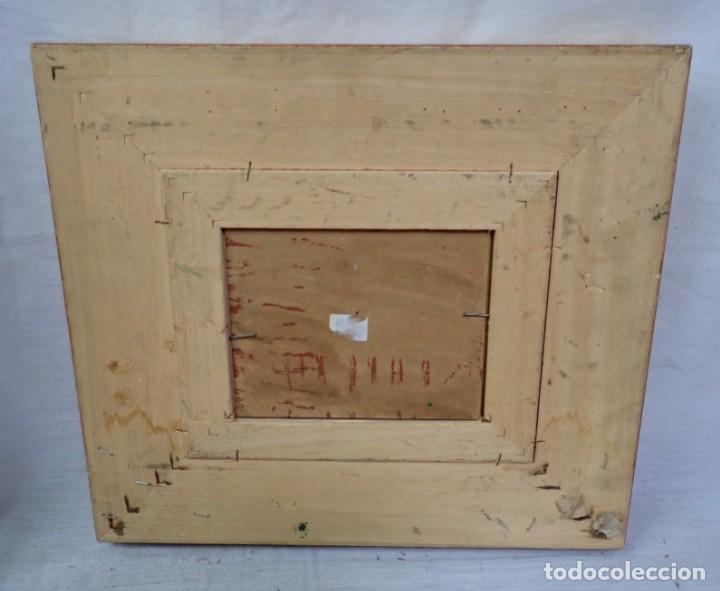 Arte: &Oacute;leo sobre tabla firma a catalogar - Foto 3