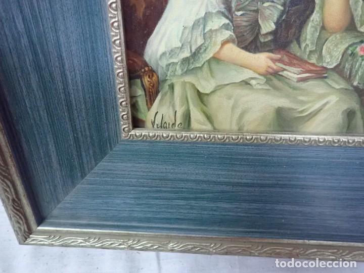Arte: &Oacute;leo sobre tabla firma a catalogar - Foto 2