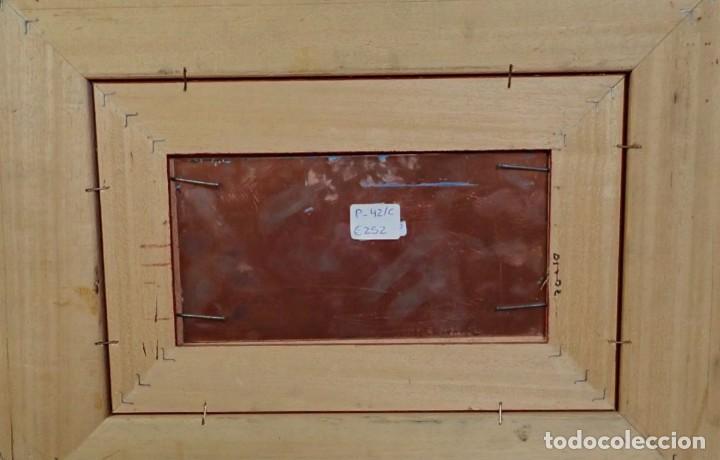 Arte: &Oacute;leo sobre tabla firma a catalogar - Foto 3