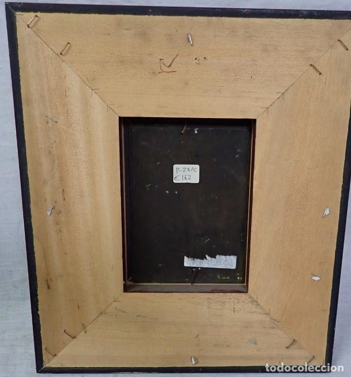 Arte: &Oacute;leo sobre tabla firma a catalogar - Foto 3
