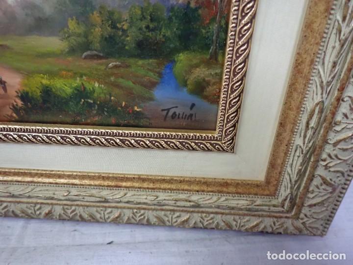 Arte: &Oacute;leo sobre tabla firma a catalogar - Foto 2