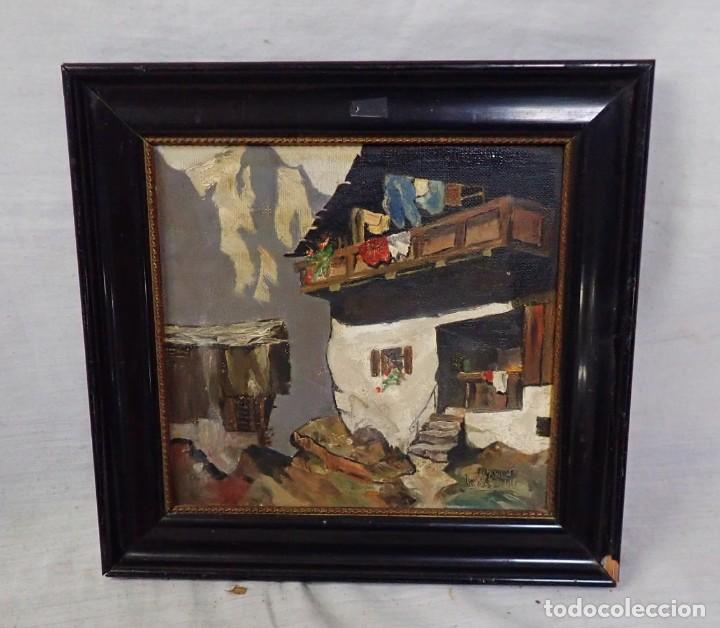 Arte: &Oacute;leo sobre lienzo firma a catalogar - Foto 1