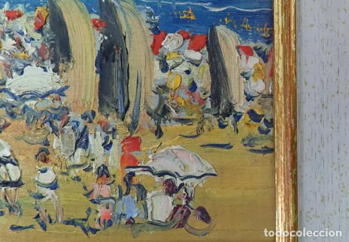 Arte: &Oacute;leo sobre tabla firma a catalogar - Foto 3
