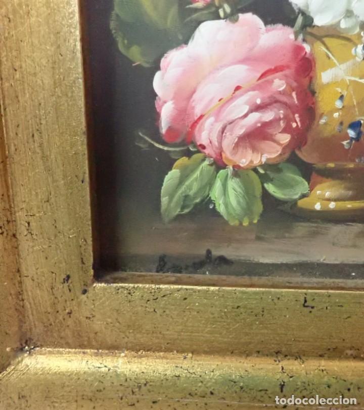 Arte: &Oacute;leo sobre tabla firma a catalogar - Foto 2