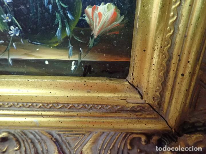 Arte: &Oacute;leo sobre tabla firma a catalogar - Foto 2