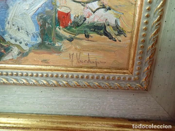 Arte: &Oacute;leo sobre tabla firma a catalogar - Foto 2