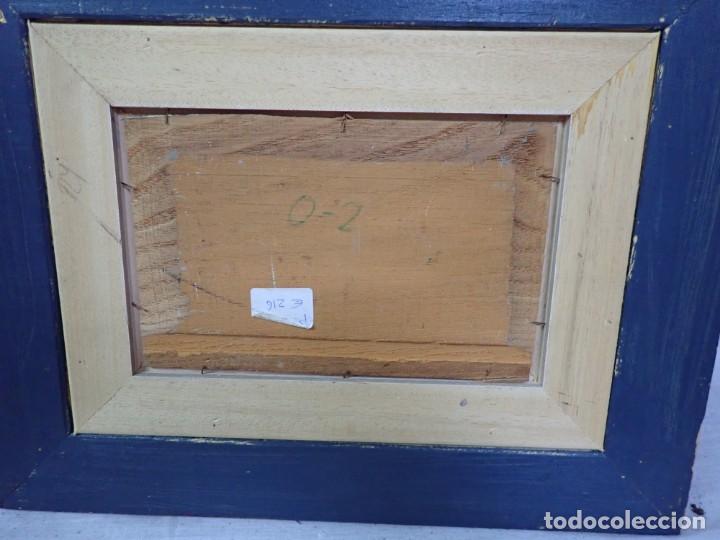 Arte: &Oacute;leo sobre tabla firma a catalogar - Foto 3