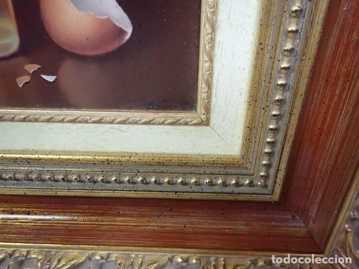 Arte: &Oacute;leo sobre tabla firma a catalogar - Foto 2