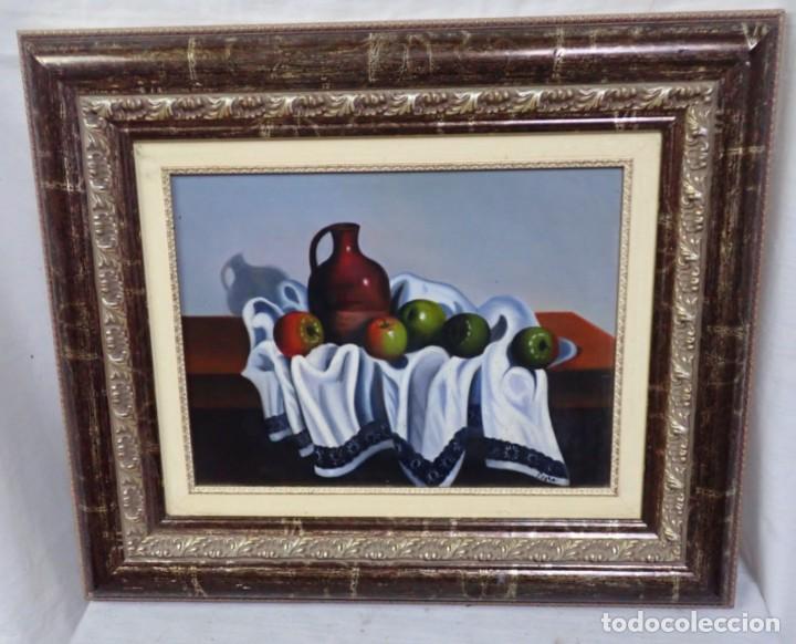 Arte: &Oacute;leo sobre tabla firma a catalogar - Foto 1
