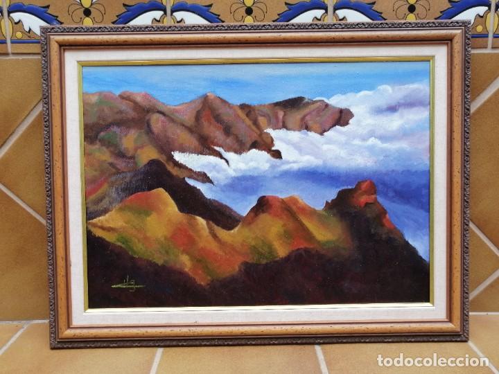 Arte: OBRA REALIZADA AL &Oacute;LEO -NUBES GUANCHES - Foto 1