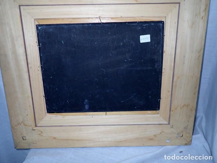 Arte: &Oacute;leo sobre tabla firma a catalogar - Foto 2