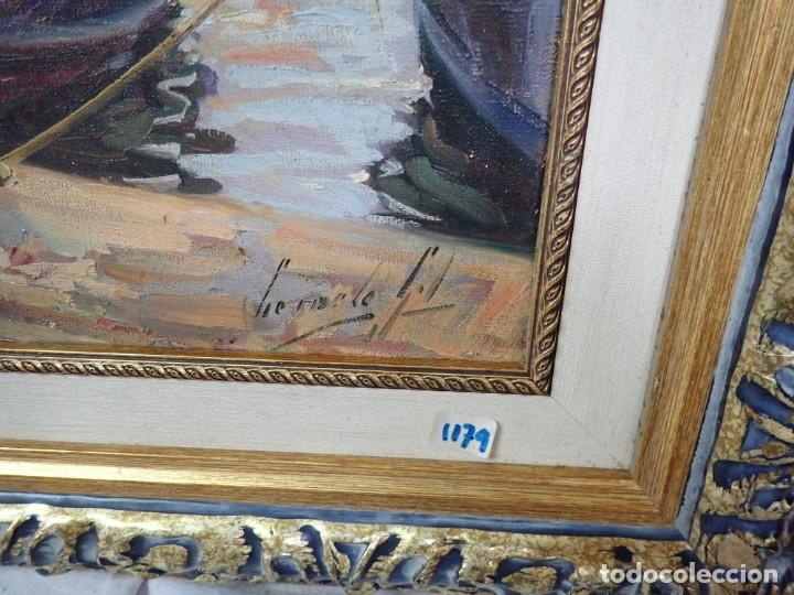Arte: &Oacute;leo sobre lienzo firma a catalogar - Foto 2