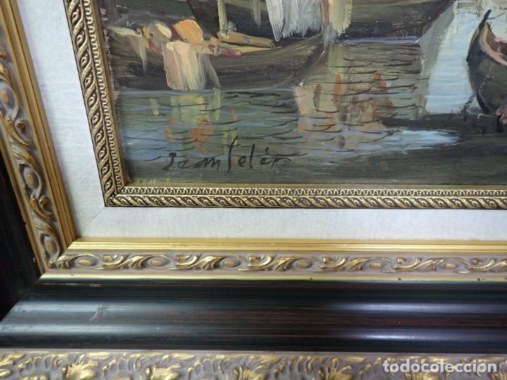 Arte: &Oacute;leo sobre lienzo firma a catalogar - Foto 2