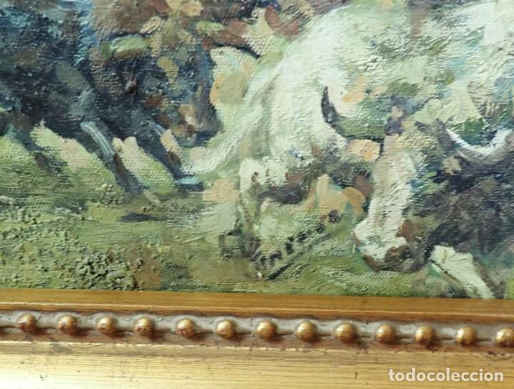Arte: &Oacute;leo sobre lienzo firma jimenez - Foto 2