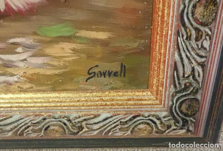 Arte: &Oacute;leo sobre tabla firma sorrell - Foto 2