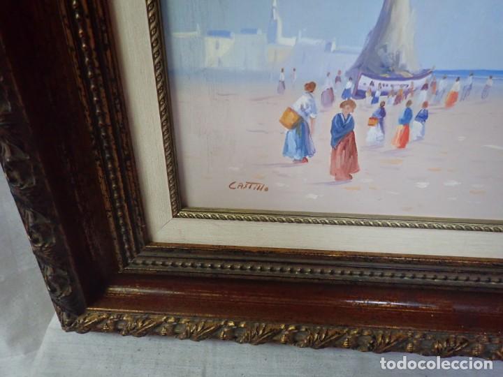 Arte: &Oacute;leo sobre lienzo firma castillo - Foto 2