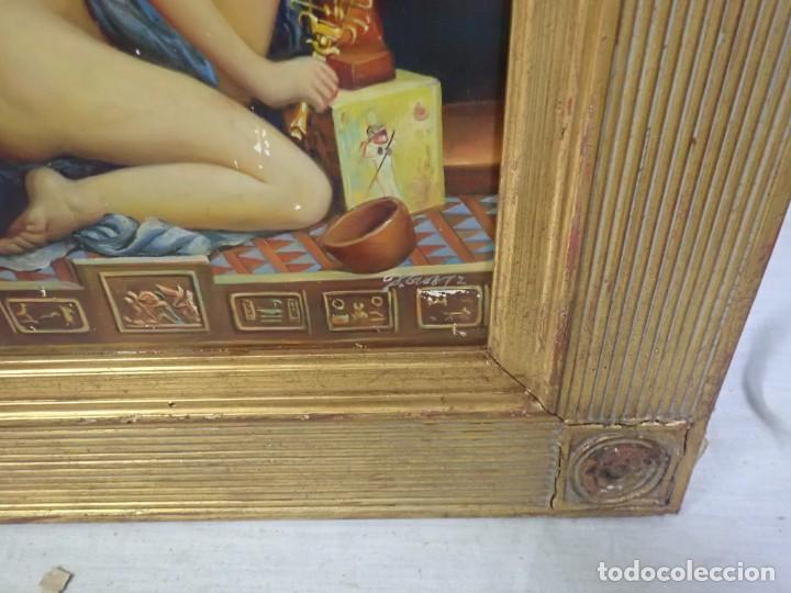 Arte: &Oacute;leo sobre tabla firma a catalogar - Foto 2