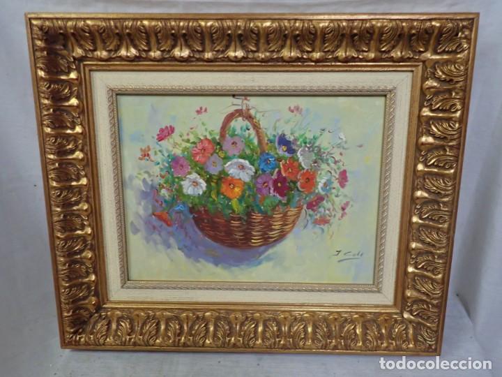 Arte: &Oacute;leo sobre lienzo firma a catalogar - Foto 1