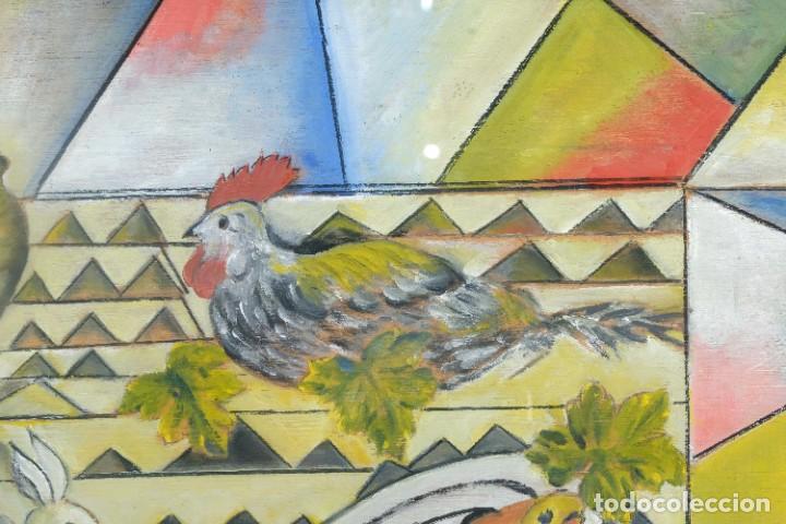 Arte: &Oacute;leo sobre t&aacute;blex Bodeg&oacute;n Firmado M.Berthold 1995 - Foto 5