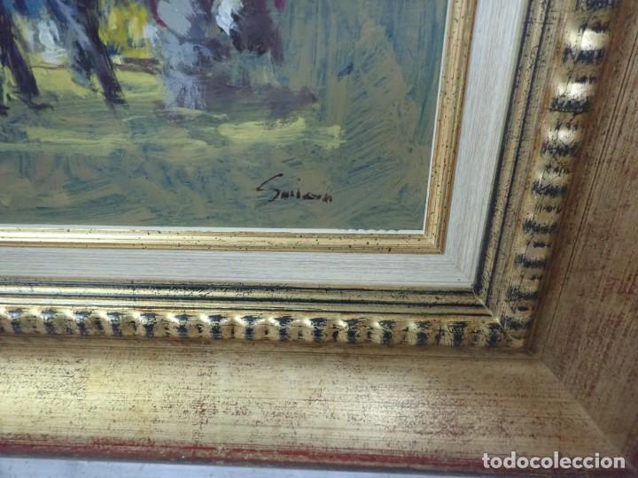 Arte: oleo sobre tabla firma a catalogar - Foto 2