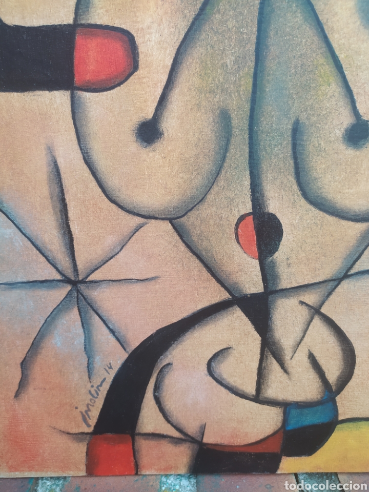 Arte: &Oacute;leo sobre tabla. Copia Mir&oacute;. - Foto 3