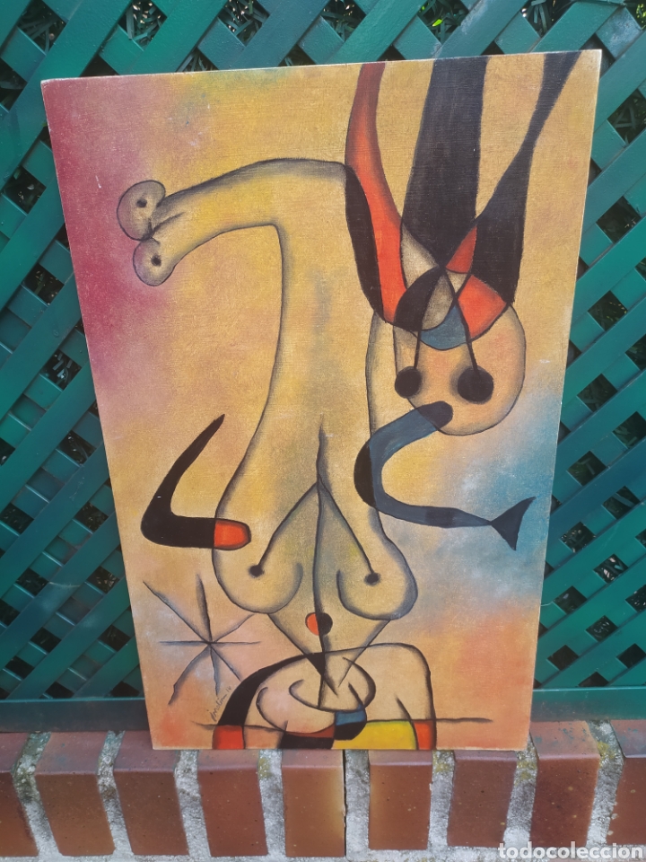 Arte: &Oacute;leo sobre tabla. Copia Mir&oacute;. - Foto 1