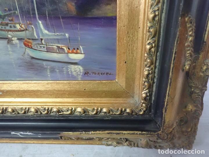 Arte: &Oacute;leo sobre tabla firma a catalogar - Foto 2