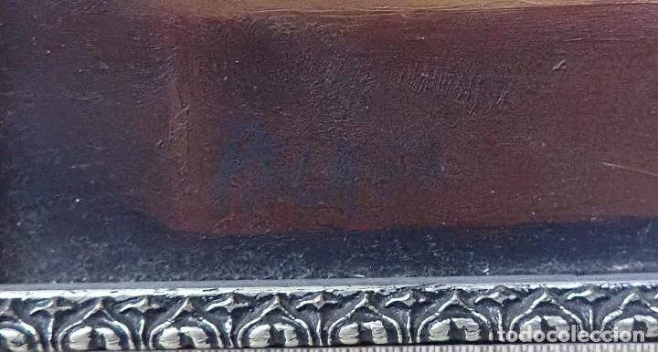 Arte: &Oacute;leo sobre tabla firma a catalogar - Foto 2